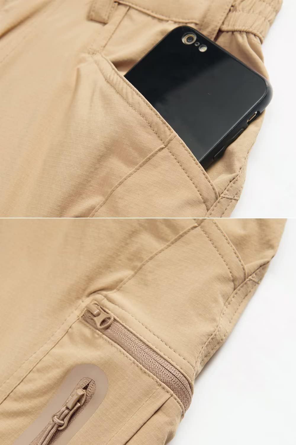 Men'S Tactical Pants Water Repellent 8 Pockets Ripstop Hiking Pants Lightweight Work Pants